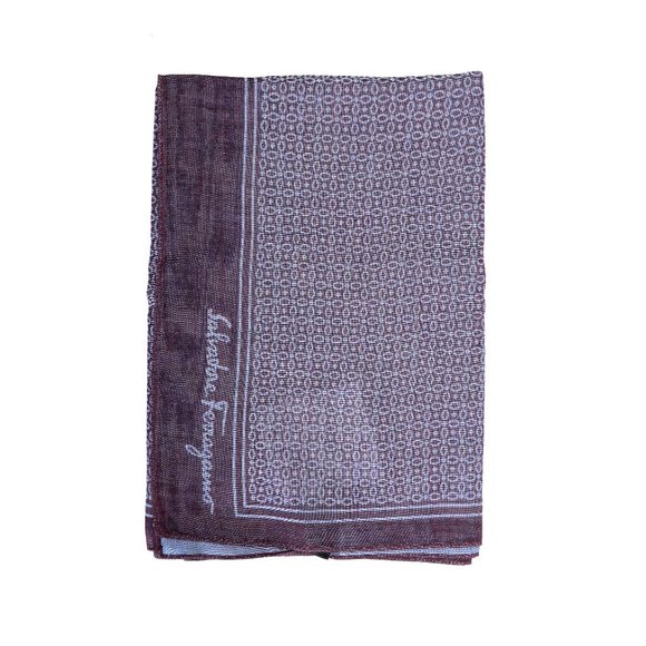 Salvatore Ferragamo Silk Cashmere Shawl Scarf